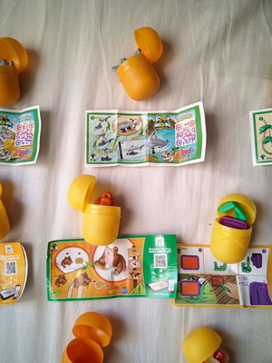 Kinder surprise closed eggs