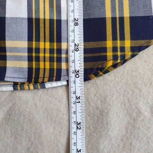 Nautica check shirt, size S fits M, blue and yellow