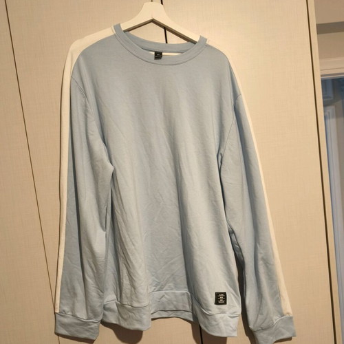 Shein long sleeved T-shirt 2XL like new, light blue with white stripes