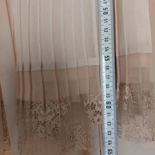 Intimissimi blouse used, beige, size M with pleats and lace