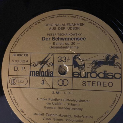Tschaikovsky Der Schwanensee Ballett op. 20 3LP vinyl