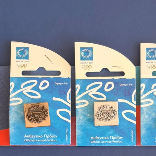 Athens 2004 Olympic Games pins set of 3 pieces new