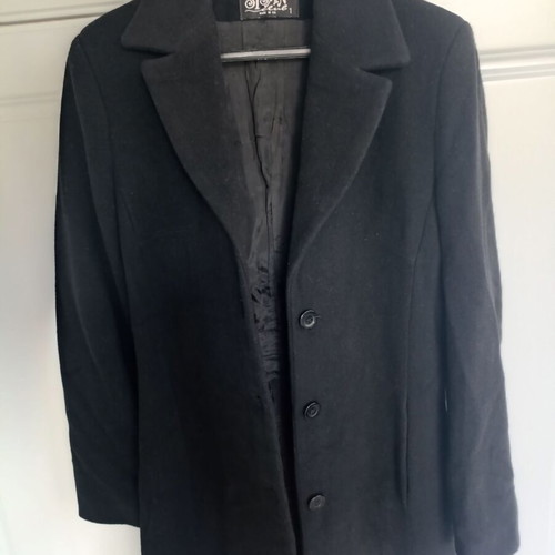 Sisan Club vintage wool maxi coat, black, size S