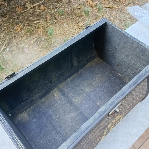 Wooden storage chest used