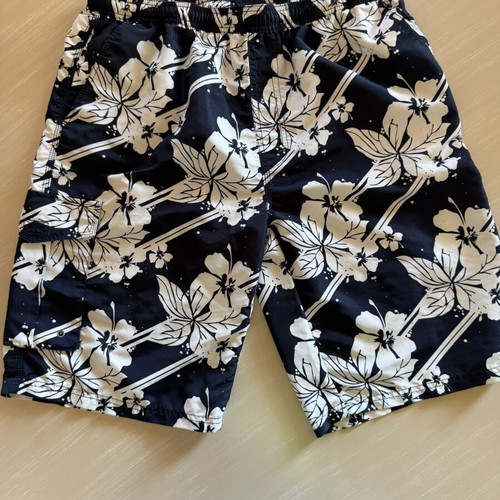 Crivit men's swim shorts XL used, blue and white floral