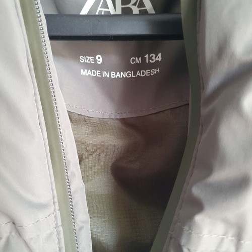 Zara jacket for boy 9 years like new, khaki color, size 134 cm