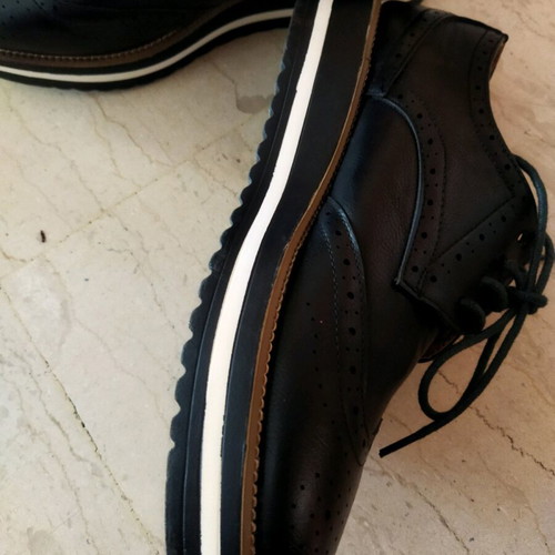 Oxford leather black shoes size 39 like new