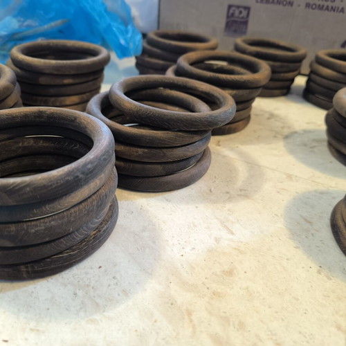 Wooden curtain rings new, pack of 150, 11cm