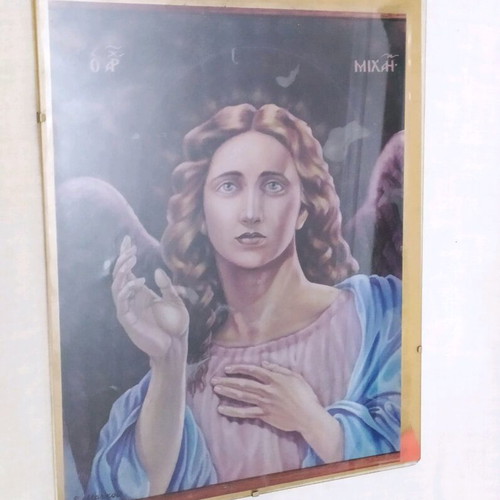 Religious image Archangel Michael used, 40x30 cm