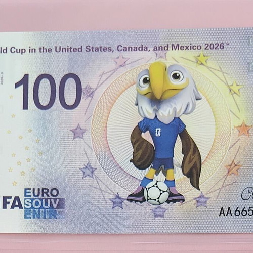 FIFA World Cup 26 Euro 2026 100 UNC Clutch USA Mascot Collectible