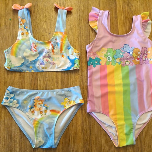 H&M Care Bears swimsuit like new for ages 4 - 6 colorful pink