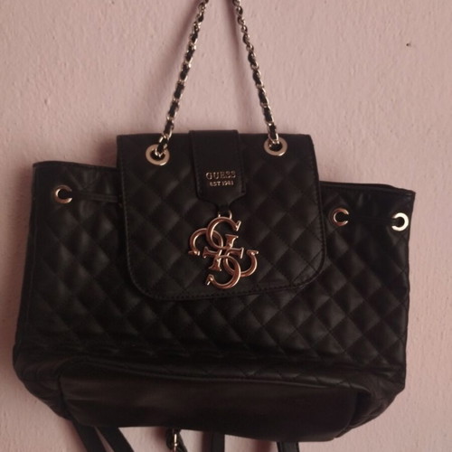 Guess Black Quilted Backpack HWVG74 new