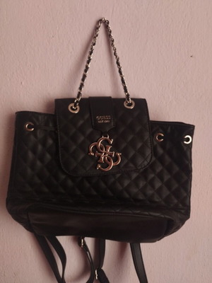 Guess Black Quilted Backpack HWVG74 new