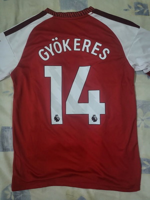 Arsenal 2025/26 Gyökeres #14 home jersey, small