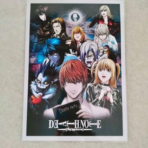 Death Note custom printed A4 poster, laminated
