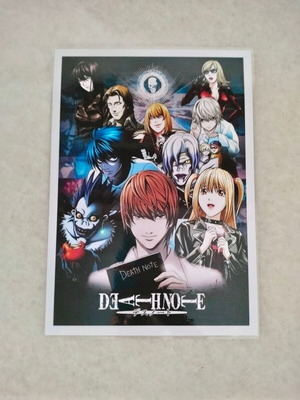 Death Note custom printed A4 poster, laminated