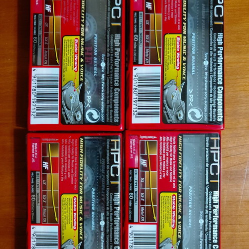 Sony audio cassettes, pack of 4, sealed
