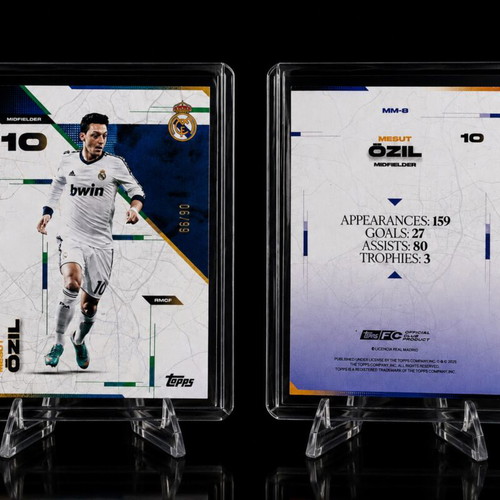 2025/26 Topps Los Blancos Real Madrid Mesut Özil Modern Madrid Blue Parallel Card Numbered 66/99