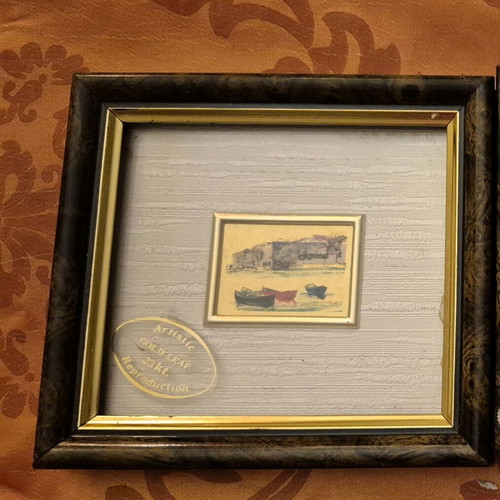 Chromolithograph frames used with 23 Kt gold leaf, set of 2