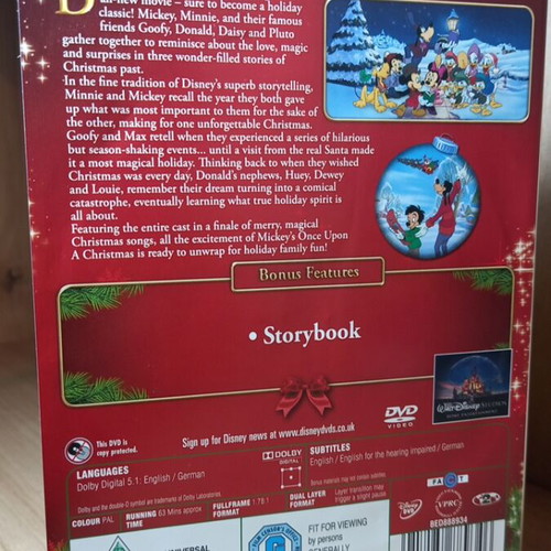 Mickey's Once Upon a Christmas DVD with English subtitles