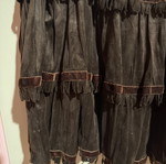 Vintage brown velour skirt with ruffles like new