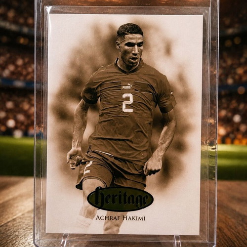 Achraf Hakimi 2024 Futera Unique Nostalgia Heritage Sapphire card like new