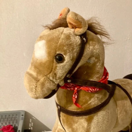 Children's rocking horse used, plush with sound