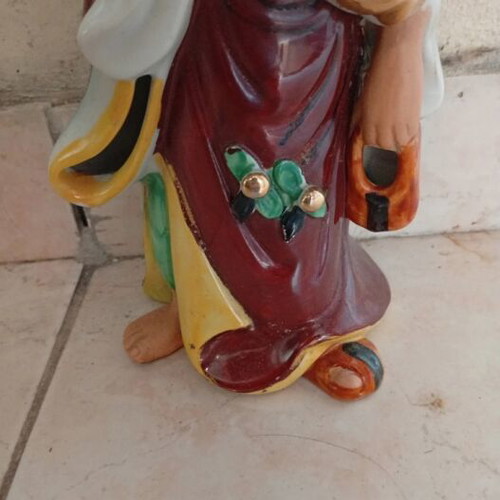 Vintage Monk Sage Statue Collectible with Details