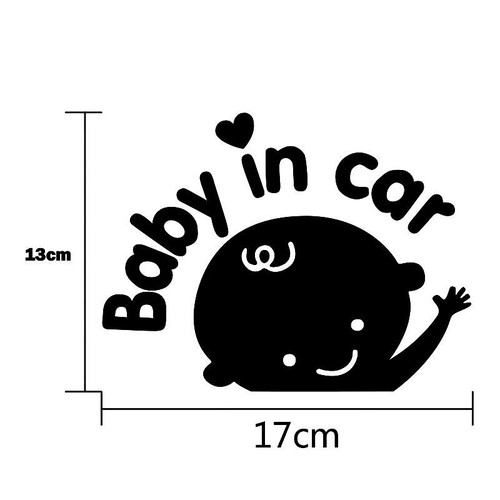 Baby in Car Sticker Black for Boy New