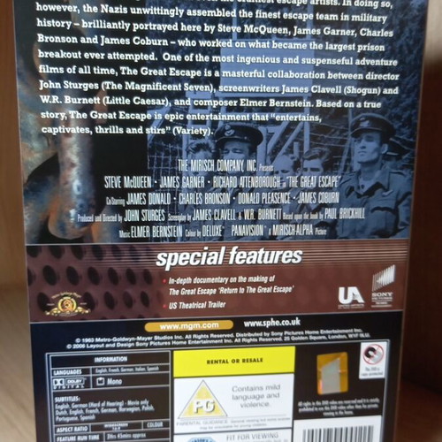 The Great Escape DVD like new with English subtitles