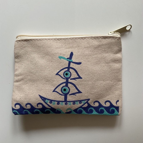 Summer wallet new, linen 16x12cm