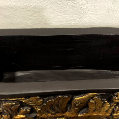 Wooden carved box like new with bird and fish theme