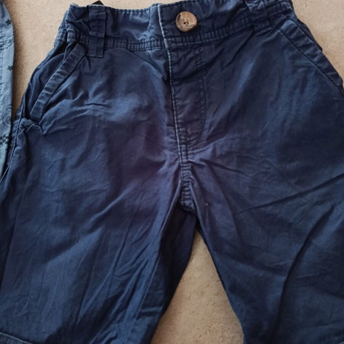 Set of 2 boys' shorts, blue, sizes 98 cm and 104 cm