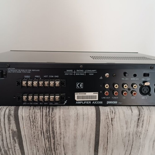 Paso AX3506 60W RMS amplifier mixer used
