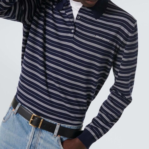 Miu Miu unisex polo shirt blue like new, size 42