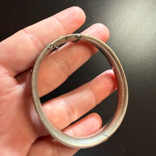 Vintage black bracelet cuff with stars used