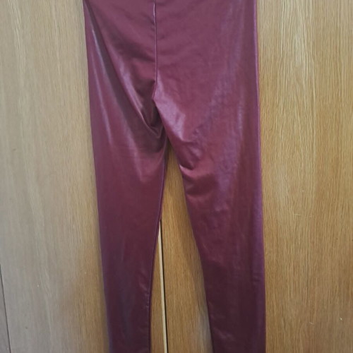 Women's elastic leggings large/xl, burgundy