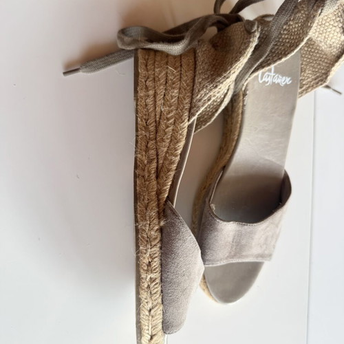 Castaner wedge espadrilles size 40, like new, beige suede leather