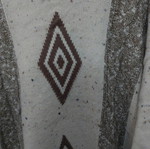 90s vintage oversized sweater, beige and brown