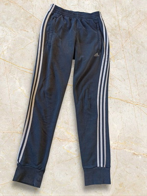Adidas Climalite tracksuit used, black with white stripe, Small