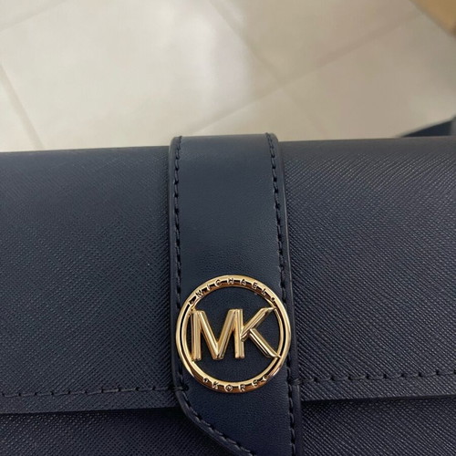Michael Kors Greenwich Extra-Small Saffiano Crossbody Bag used, blue