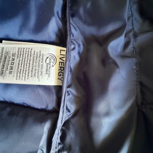 Puffer sleeveless jacket blue new, size L