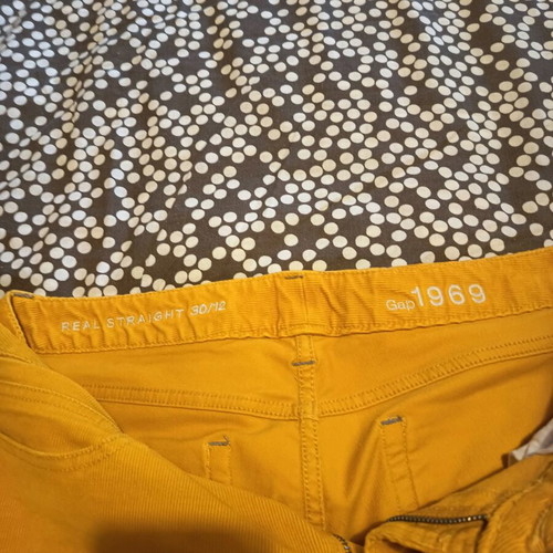 Gap 1969 corduroy pants like new, yellow, low rise
