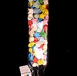  Αστεράκια καλής τύχης Οριγκάμι Γιαπωνέζικη Τέχνη, τρισδιαστατα πολυχρωμα αστεράκια μέσα σε μακρόστενο μπουκάλι