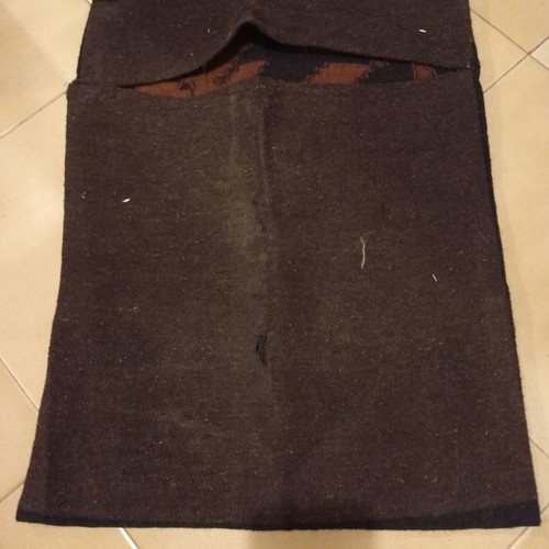 Woven pillowcases used, pack of 2, pure wool brown with flower