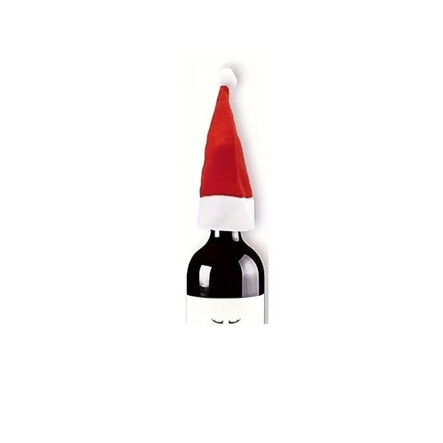 Christmas bottle cover new with Santa hat