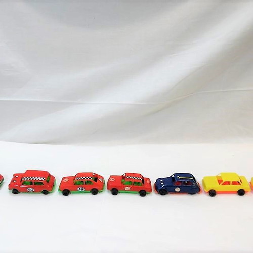 Grecostyl toy cars rare, pack of 7, 1980s