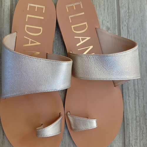 Eldane leather gold sandals like new, size 39