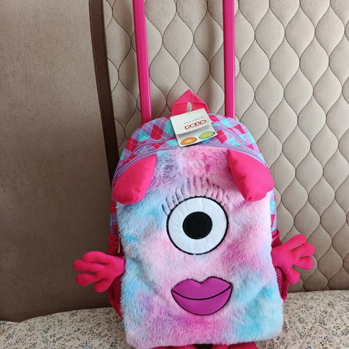 Polo Junior Los Ninos School Trolley Bag new, pink purple 25x16x34cm