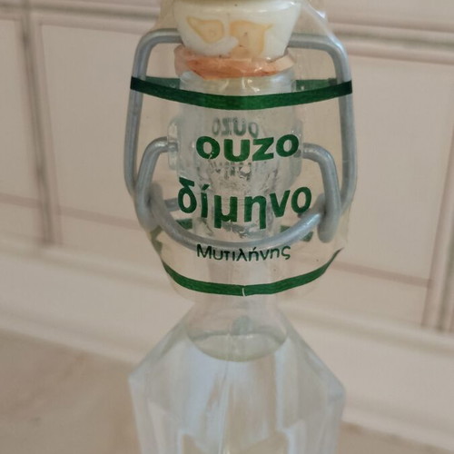 Ouzo Dimino Mitilini vintage unopened bottle like new